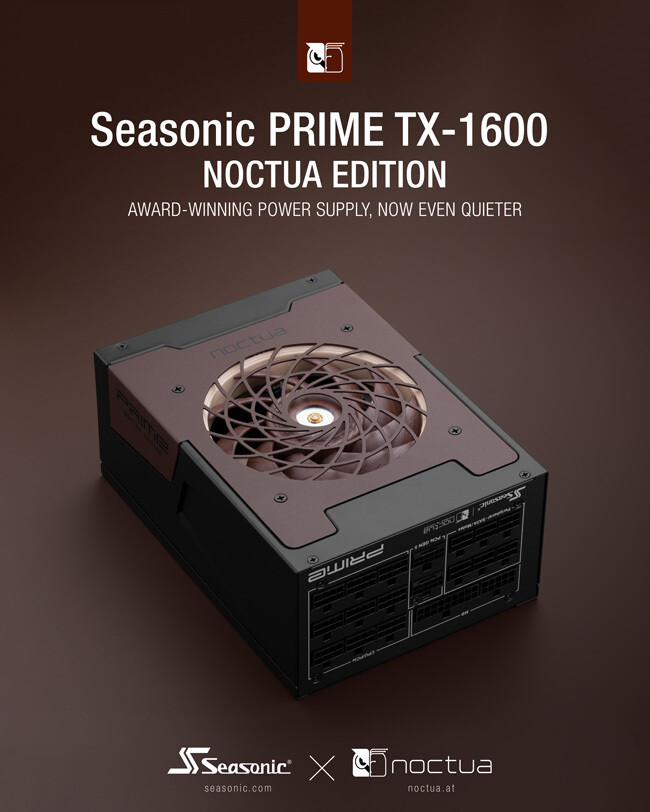  Noctua و Seasonic از منبع تغذیه PRIME TX-1600 رو نمایی کردند