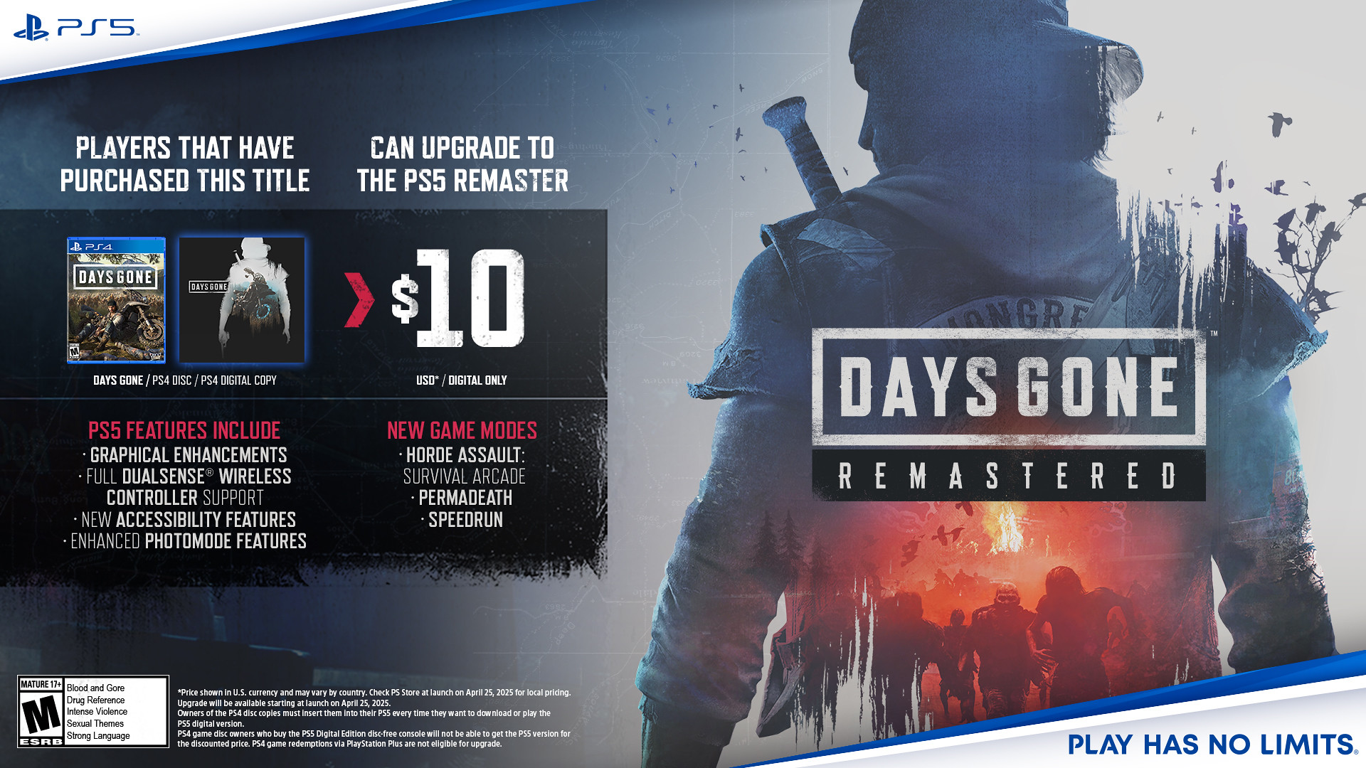 ارتقای Days Gone Remastered شامل نسخه PlayStation Plus نمی‌شود