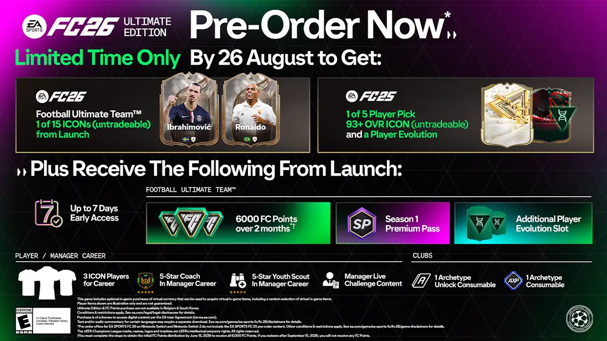 نسخه Ultimate Edition بازی EA Sports FC 26