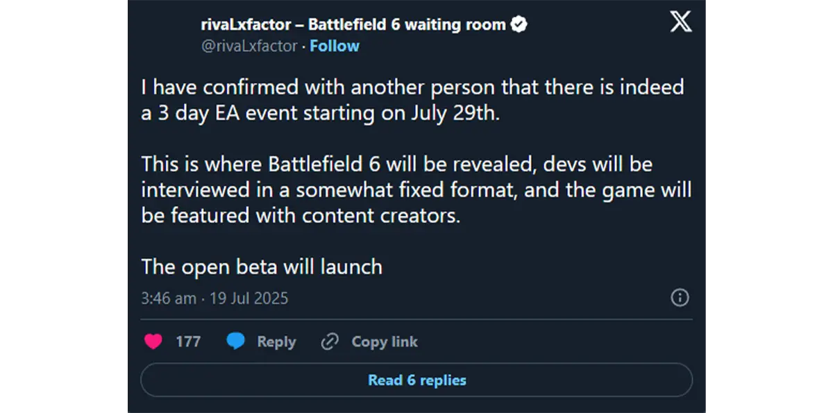 احتمال رونمایی از بازی Battlefield 6 در رویدادی به نام EV Event