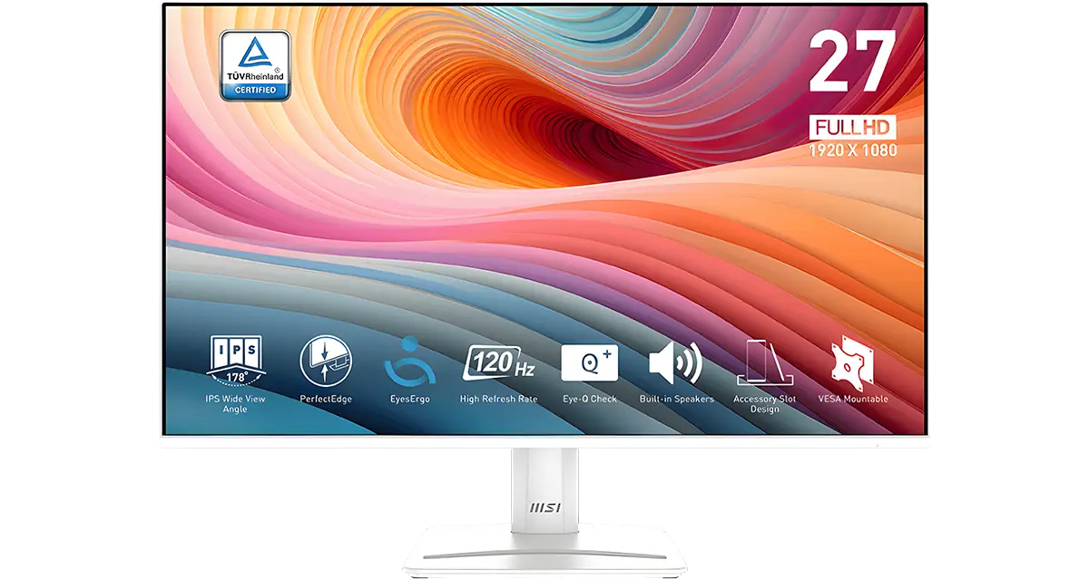 مانیتور PRO MP275W E2 با ریفرش ریت 120 هرتز که مخصوص حرفه‌ای‌های جوان طراحی شده، ترکیبی از طراحی مدرن و عملکرد بالا را ارائه می‌دهد. 
