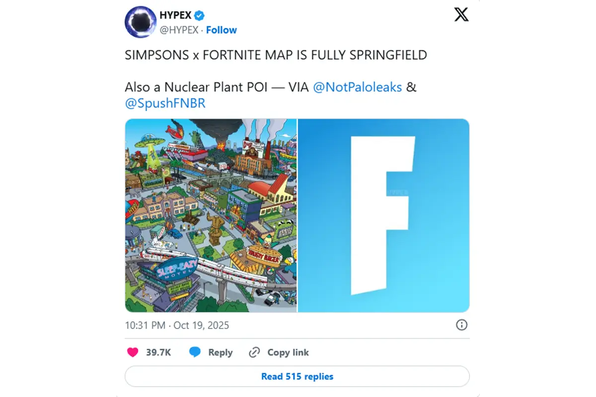 همکاری SIMPSONS با FORTNITE