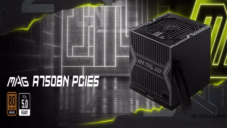 پاور MSI MAG A750BN PCIe 5 ترکیب استانداردهای نسل جدید با کیفیتی فراتر از صنعت