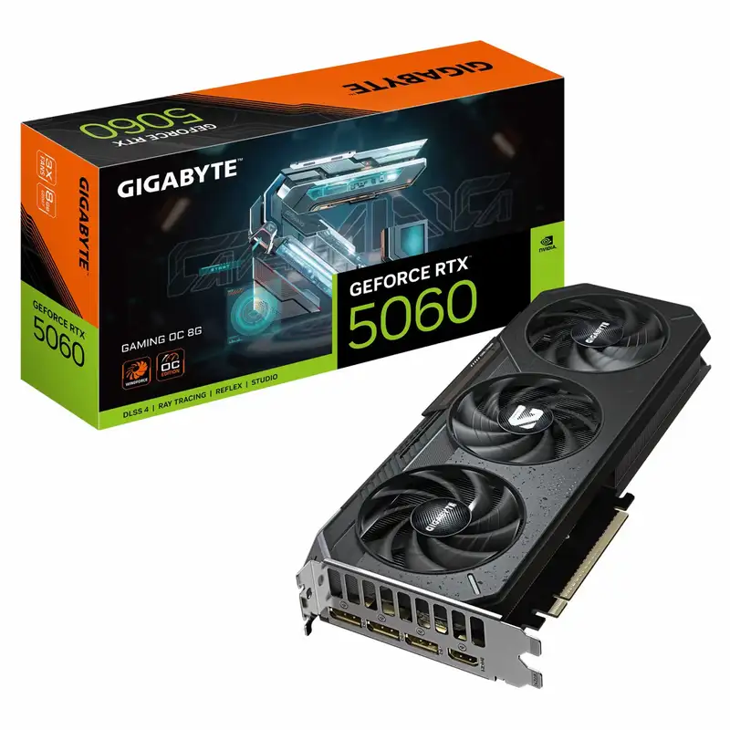 GIGABYTE RTX 5060 GAMING OC 8G (2) کارت گرافیک گیگابایت GIGABYTE RTX 5060 GAMING OC 8G – تصویر ۷
