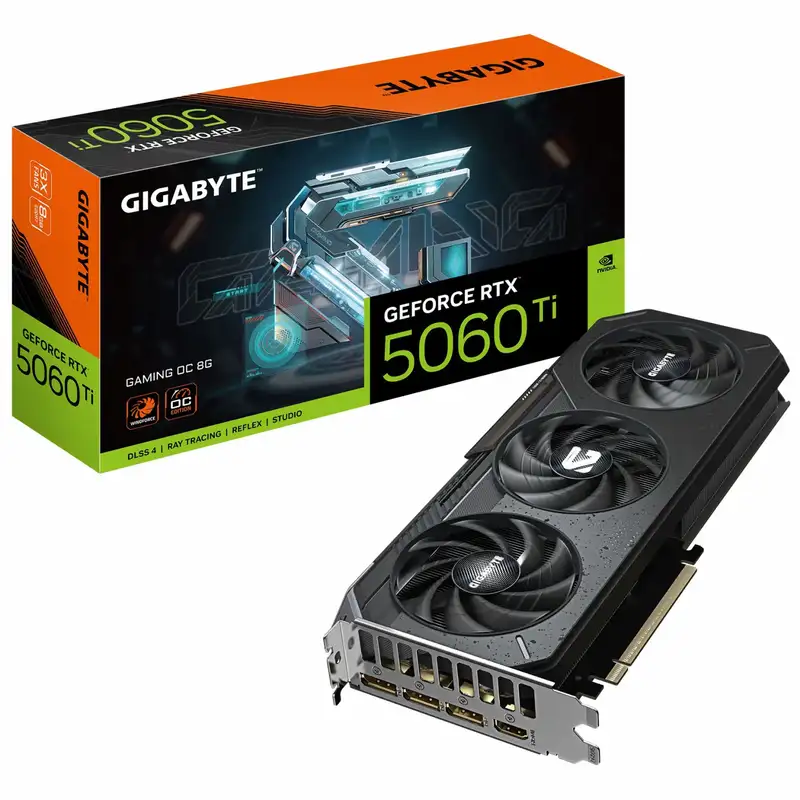 GIGABYTE RTX 5060 TI GAMING OC 8G (2) کارت گرافیک گیگابایت GIGABYTE RTX 5060 TI GAMING OC 8G – تصویر ۶